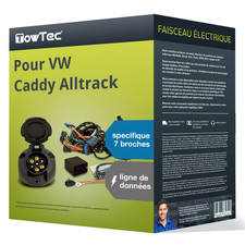 Faisceau spécifique au véhicule 7 broches pour VW Caddy Alltrack 15- TowTec TOP