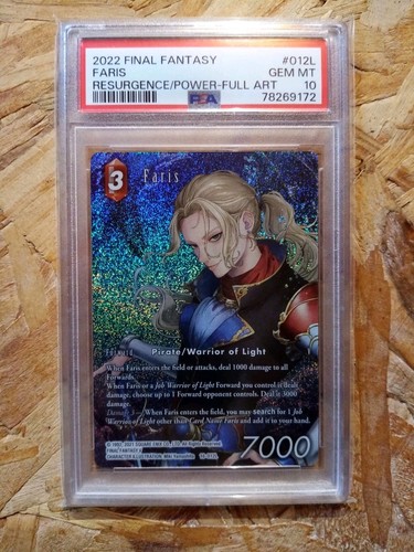 Carte final fantasy tcg - psa, 10