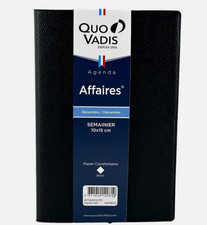 Agenda Semainier  Affaires - 10 X 15 Cm - Noir - Quo Vadis 2026