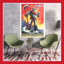 REPRO AFFICHE JP GOLDORAK 1975 VINTAGE TOILE POSTER FIGURINE ACTARUS GRENDIZER