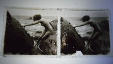 - ÉROTISME NU ARTISTIQUE FEMME NUE PLAQUE VERRE STEREOSCOPIQUE 13X6 VS 1900 N°34
