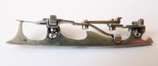 Patin à glace miniature argent et or massif vers 1900 silver Ice skating