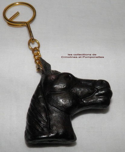 Porte cles cuir tete de - cles,