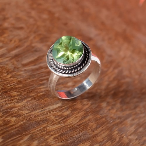 Bague facettes péridot - bague,