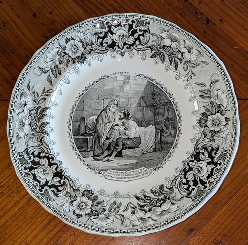 Assiette intitulée le - intitulée, "le