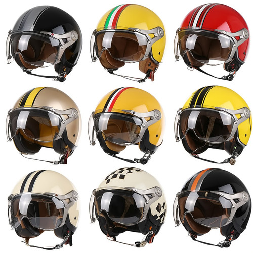 Casque moto rétro - vintage, –
