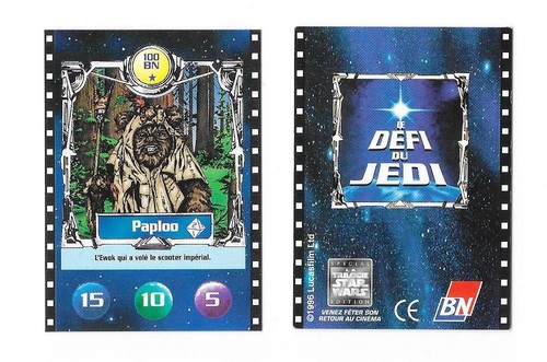 Carte défi jedi - bn,