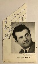 autographe " Jean Richard "