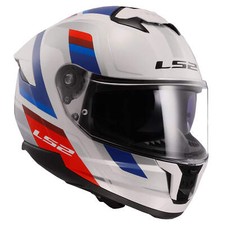 Casque Intégral LS2 FF808 STREAM II Vintage Blanc Brillant Bleu Rouge
