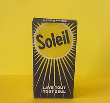 ANCIENNE BOITE PUBLICITAIRE PLEINE EN CARTON "SOLEIL" SAVON LEVER SUNLIGHT