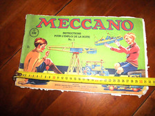 MECCANO catalogue d'instructions pour l'emploi de la boite N°1A