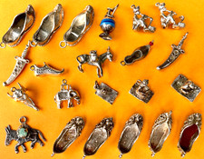 THE EAST, THE WORLD OF ALADIN  Vintage sterling silver bracelet charms