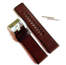 DIESEL Bracelet En Cuir Original De Remplacement DZ7343 Pour Montre Marron 26 Mm