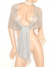 Étole femme maille argent