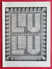 Pub de Presse: Biscuit LU Lefèvre Utile Nantes - Huile SPIDO BR Spidoléine  1934