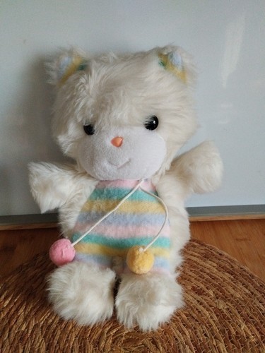 Peluche ours chat blanc