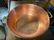 Ancienne Marmite Cuivre Bassin Confiture Confiturier Chaudron Occasion 