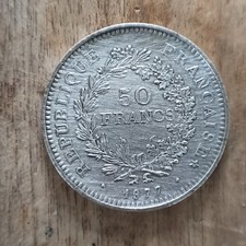 Pièce 50 francs argent hercule 1977
