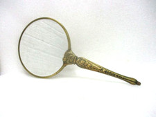 Face à main  double glace Art Nouveau en laiton