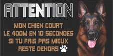Plaque Attention au chien Berger Allemand