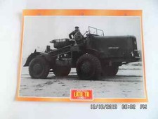 CARTE FICHE CAMION TRAVAUX