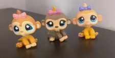 3 figurines PETSHOP singe capucin 936 ; 1635 ; 811   pet shop LPS monkey