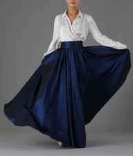 Bleu Marine Full Circle Jupe