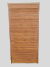 classeur de bureau administratif double corps en chêne à rideaux . XX siècle .