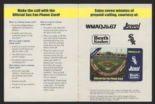 Carte téléphonique officielle WMAQ Chicago White Sox 1995 - avec étui d'origine