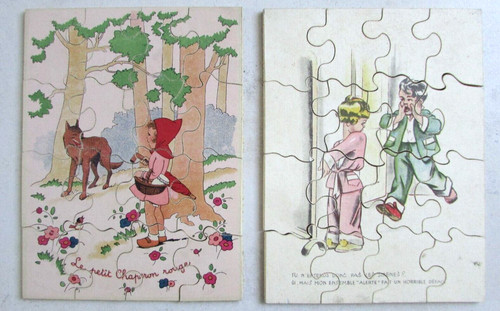 Boîte puzzles anciens - de, 2