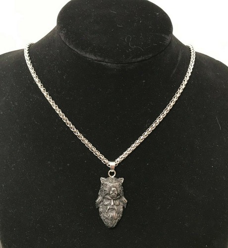 Collier viking tete loup - viking,