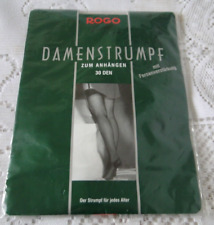 Paire bas mousse femme marron sans couture 30 deniers  ROGO Taille 2 VINTAGE