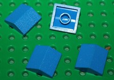 4 x Lego Blue Slope Brick 3300 / Set 4223 6991 364 910 4222 365 368 356 540 6362