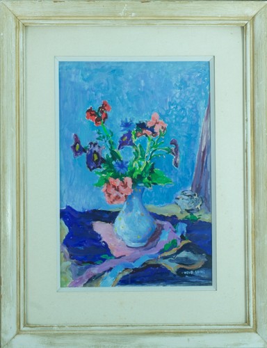 Tableau ancien bouquet de - ,