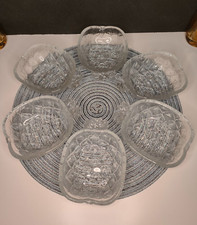 Lot de 6 beaux ramequins en verre en forme d'ananas art de la table