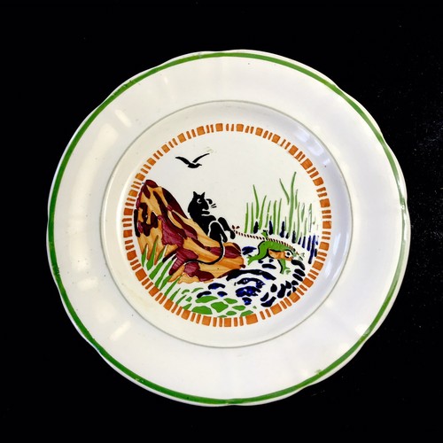 Assiette peinte fable - fable, de