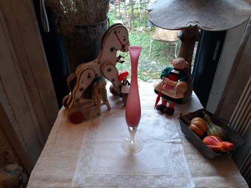 Vase soliflore opaline rose - vase, en