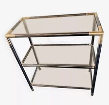 meuble console verre et laiton attribuée à Tommaso Barbi 