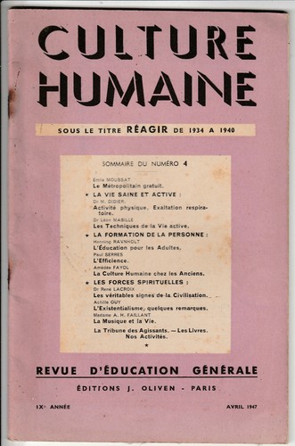 Culture humaine 4 avr - humaine, n°