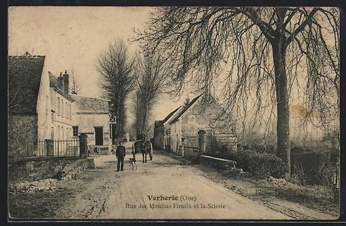 Cpa verberie oise rue - verberie, /oise,