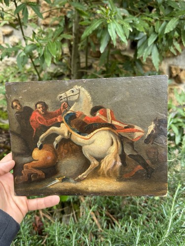 Peinture cavalier cheval - cavalier,