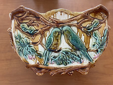 Très grand Magnifique cache pot jardinière barbotine onnaing modèle perruches