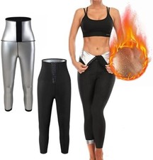 Pantalon de Sudation Femmes, Legging de Sport à Taille Haute Noir Shorts pour Ac