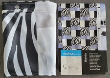 BANTU Noir 180x200cm. Rideau De Douche Textil RÉDUIT