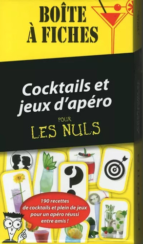 Boîte fiches cocktails - fiches, et
