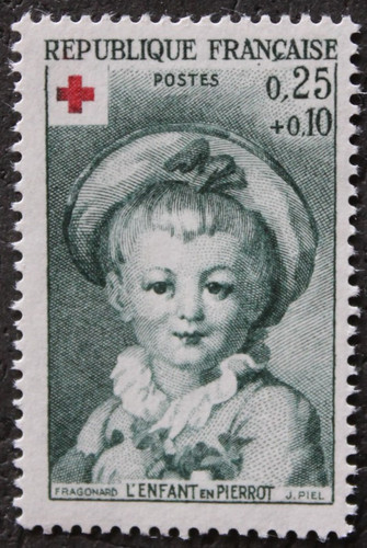 Timbre france croix - timbre,