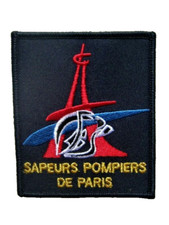 ECUSSON BSPP LES SAPEURS POMPIERS DE PARIS SUR SCRATCH 90MM X 75MM
