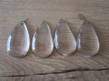 4 Pampilles en cristal de 7 cm