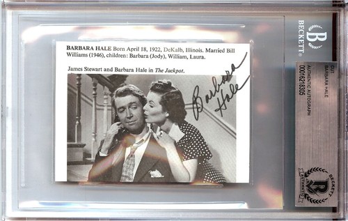 Barbara hale signed autograph - hale,