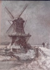 Ancien puzzle bois découpé